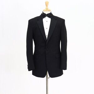 Southeastern 38L Black Solid 1-Button Blazer Tuxedo Jacket G477